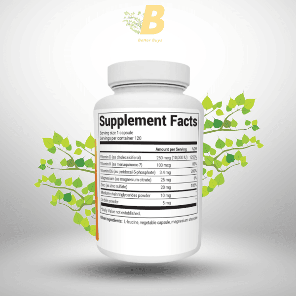 Dr. Berg D3 & K2 10,000 IU 120 Capsules - authentic USA supplement in Bangladesh Dr. Berg Vitamin D3 K2 label - USA imported BD Buy Dr. Berg D3 K2 online in Bangladesh - Better Buys BD