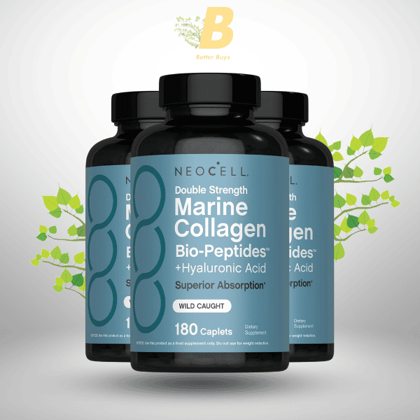 NeoCell Marine Collagen Peptides 180 Caplets - authentic USA supplement in Bangladesh NeoCell Marine Collagen supplement label - USA imported BD Buy NeoCell Marine Collagen online in Bangladesh - Better Buys BD