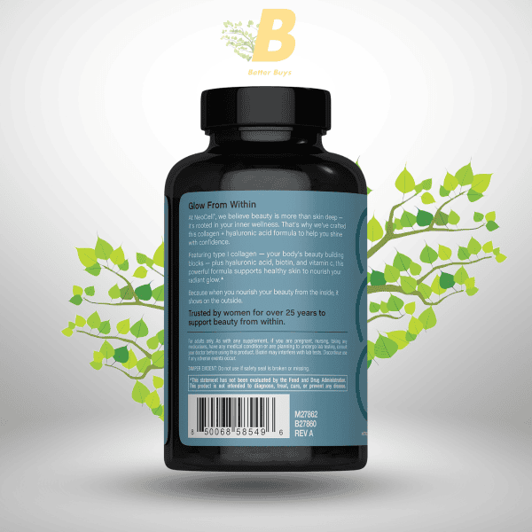 NeoCell Marine Collagen Peptides 180 Caplets - authentic USA supplement in Bangladesh NeoCell Marine Collagen supplement label - USA imported BD Buy NeoCell Marine Collagen online in Bangladesh - Better Buys BD