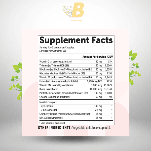 Micro Ingredients Methylated B Complex for Women in Bd