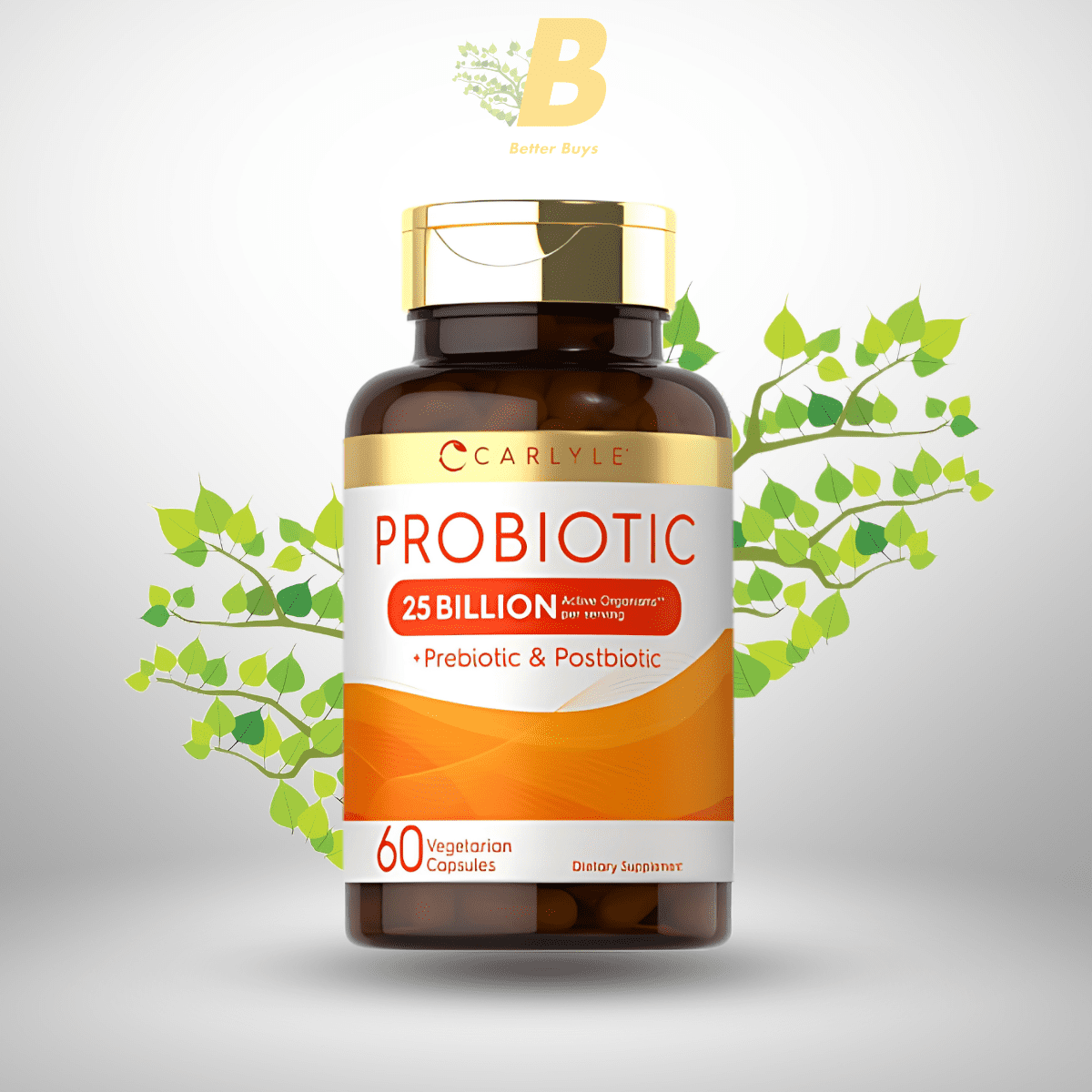 Carlyle Probiotic & Postbiotic 50 Billion CFU – 60 Capsules | Digestive Wellness Supplement in Bangladesh Carlyle Prebiotic, Probiotic & Postbiotic 50 Billion CFU – 60 Capsules | GMO-Free | Digestive & Immune Health - Image 1