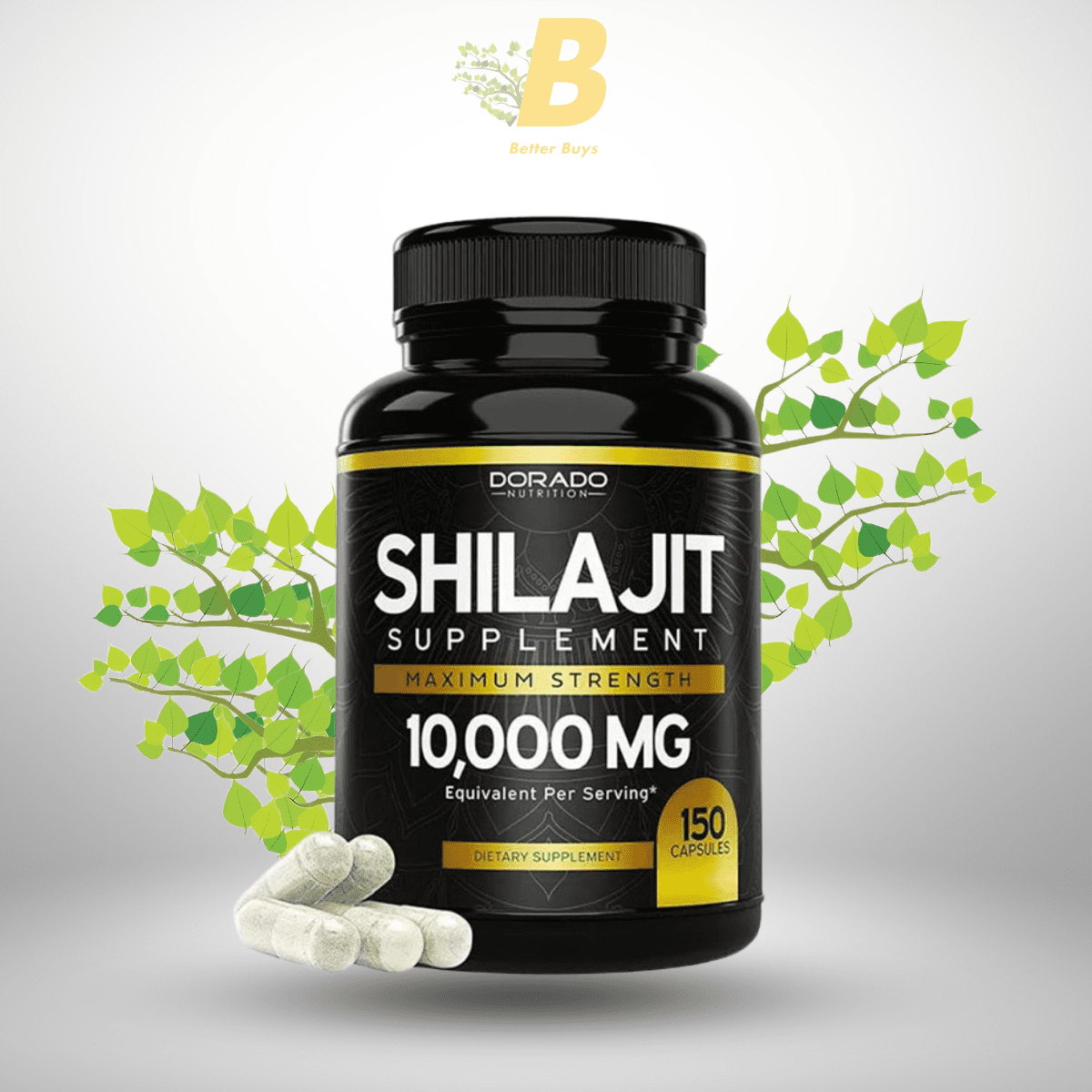 Dorado Pure Himalayan Shilajit Capsules 1000mg with 85+ Trace Minerals in Bangladesh Dorado Pure Himalayan Shilajit 1000mg Capsules in BD