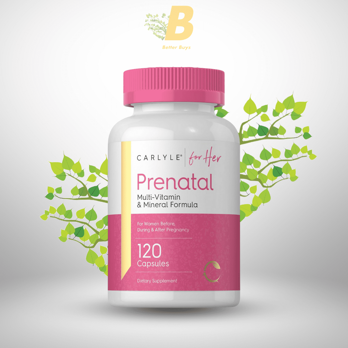 Carlyle Prenatal Multivitamin for Women – 100 Capsules Pregnancy Support in Bangladesh Carlyle Prenatal Multivitamin for Women | Multivitamin & Mineral Formula | 120 Capsules | Non-GMO Pregnancy Support - Image 1
