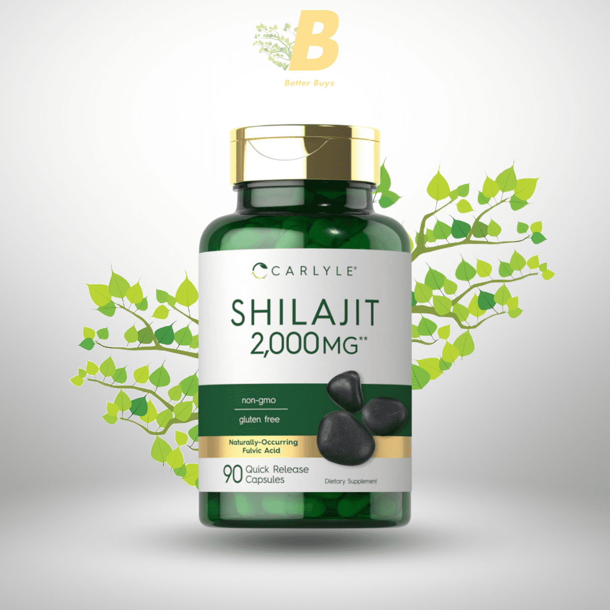 Carlyle Shilajit Capsules 2000mg – 90 Count | Natural Energy & Vitality Supplement in Bangladesh Carlyle Shilajit Capsules 2000mg – 90 Count | Non-GMO & Gluten Free | Himalayan Energy & Vitality Support - Image 1