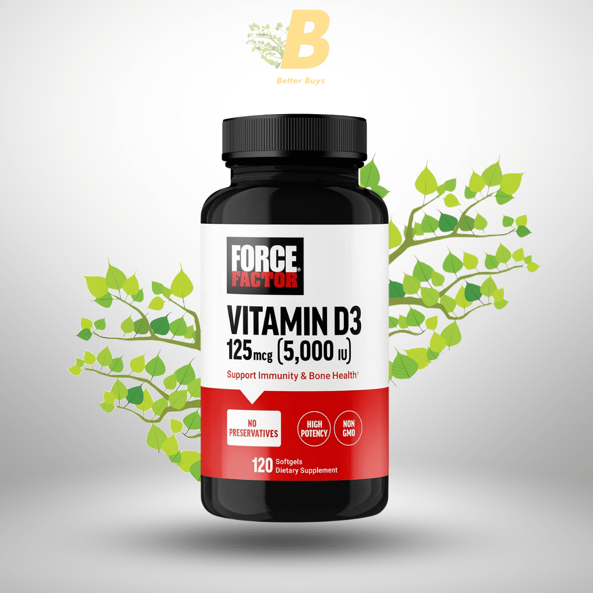 Force Factor Vitamin D3 5000 IU Softgels in Bangladesh – High Potency Immune Support Force Factor Vitamin D3