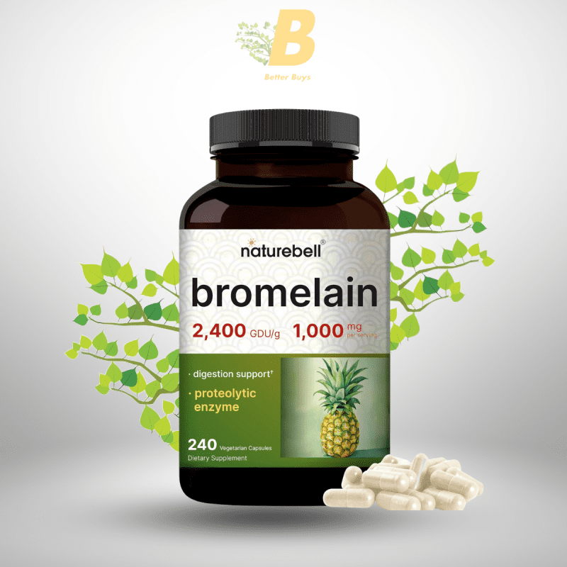 NatureBell Bromelain, Bromelain Digestive Enzymes, Digestive Enzyme Supplements Bangladesh,Joint Health Supplement Bangladesh