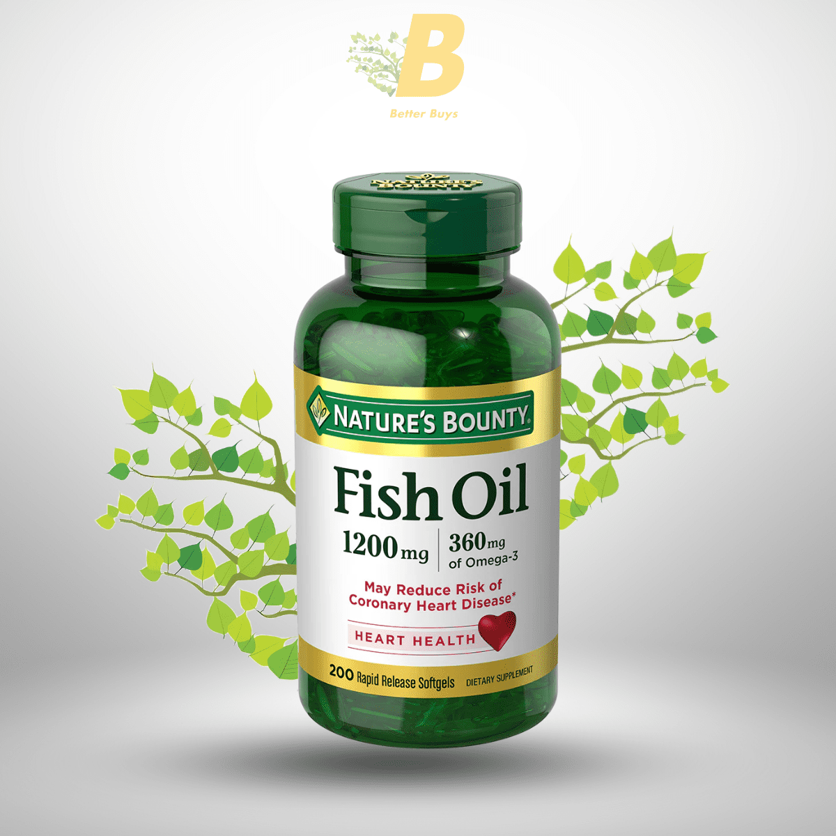 Nature's Bounty Fish Oil Omega-3 Supplement 1200mg Supports Heart Health in Bangladesh Nature's Bounty Fish Oil Omega-3