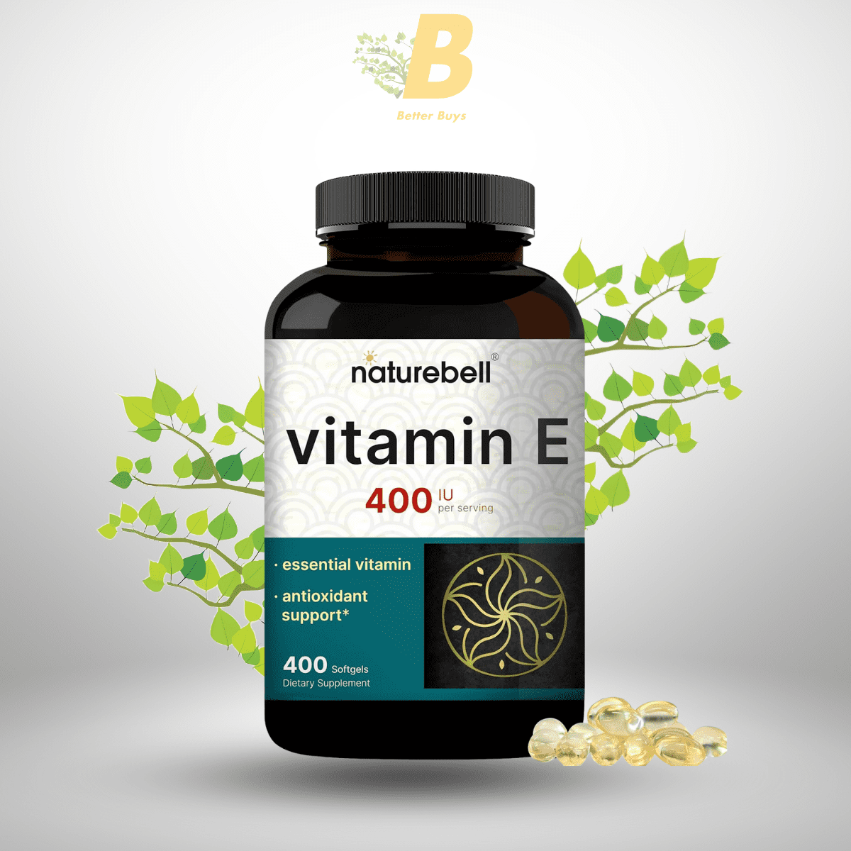 NatureBell Vitamin E Oil Softgels 400 IU Antioxidant Supplement in Bangladesh NatureBell Vitamin E