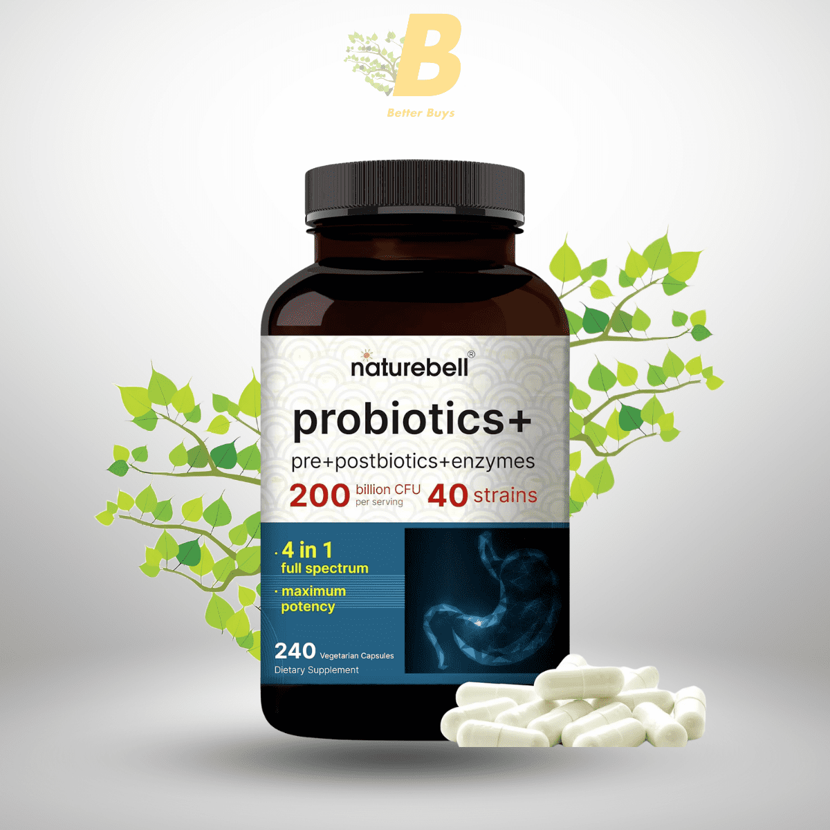 Naturebell Probiotic 200 Billion CFU 40 Strains in Bangladesh Naturebell Probiotic 200 Billion