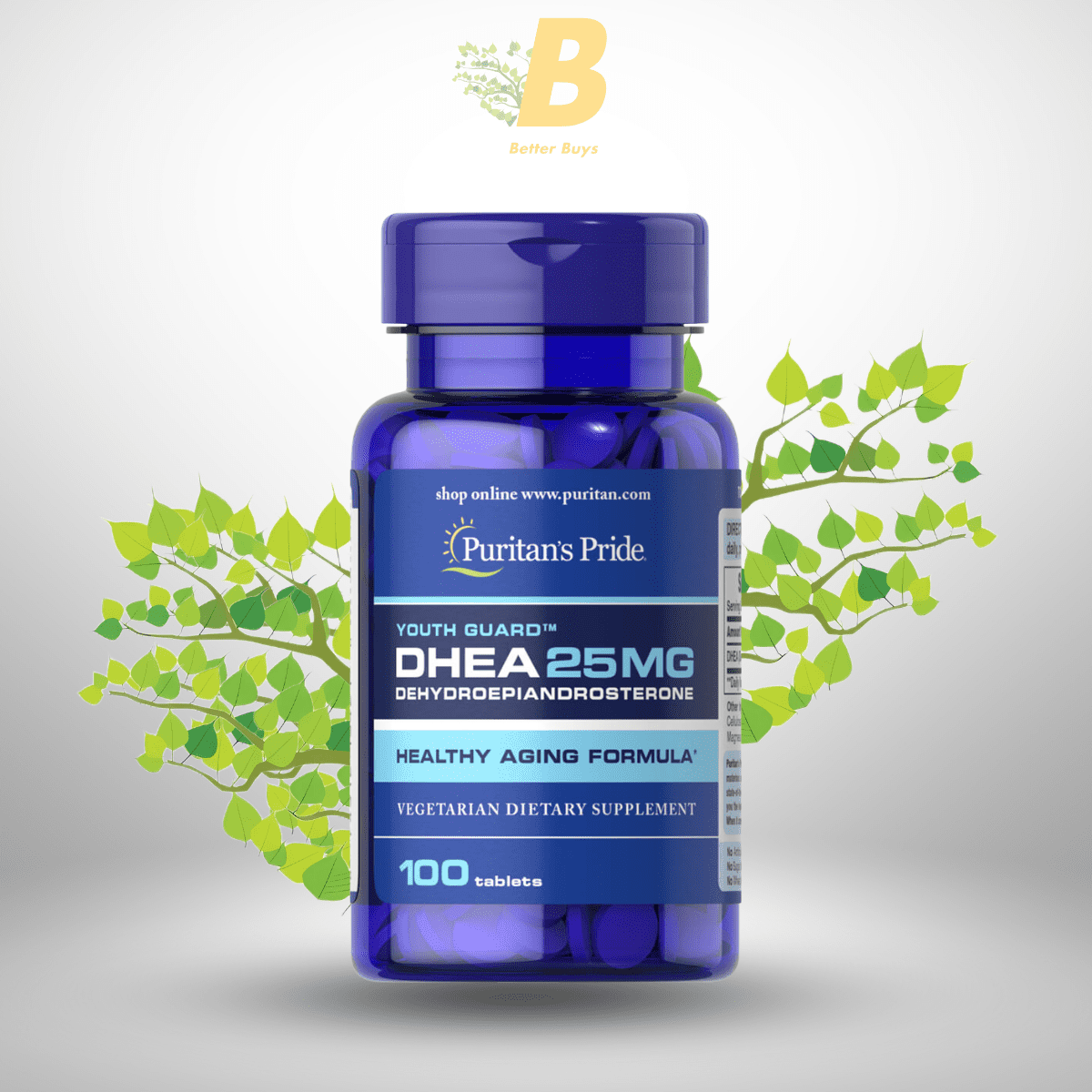 327 Puritan's Pride DHEA 25mg 100 Tablets - Image 1