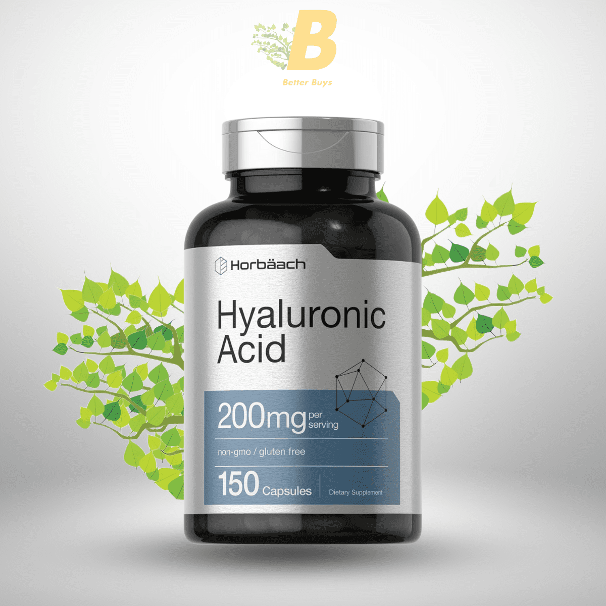 238 Horbäach Hyaluronic Acid - 200mg - 150 Capsules - Image 1